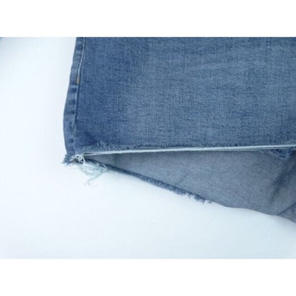 Old Navy Jean Shorts Womens Plus Size 24 Sky-Hi A-Line Button Fly Cut Off Denim - Picture 3 of 9